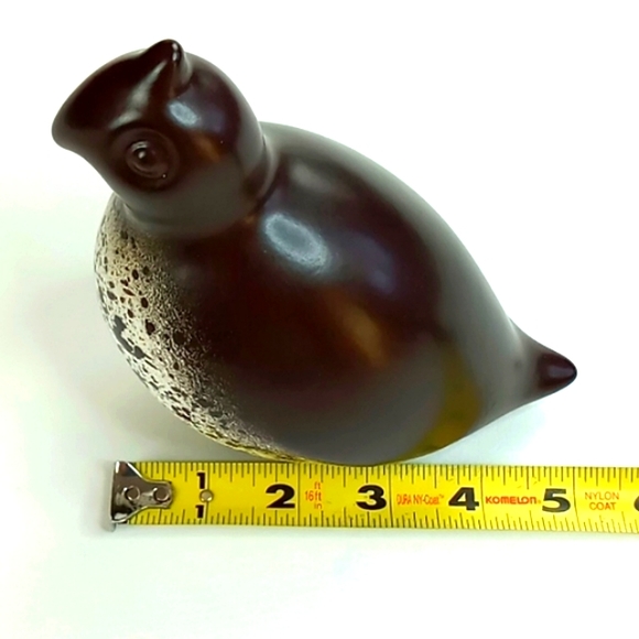 Vintage Mid Century Modern Howard Pierce Porcelain Brown Speckled Quail Figurine - Picture 9 of 11